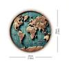 Vintage Rustic World Map Metal Wall Decor for Home Bedroom Farmhouse Living Room