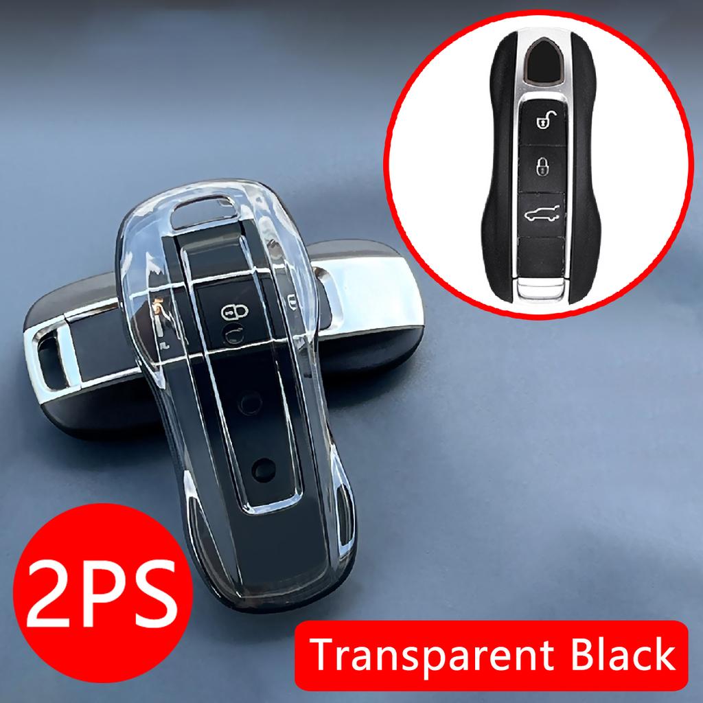Clear Transparent Tpu Car Smart Key Cover Case For Porsche Cayenne Coupe Panamera Taycan 911 (992 Series) Accessories