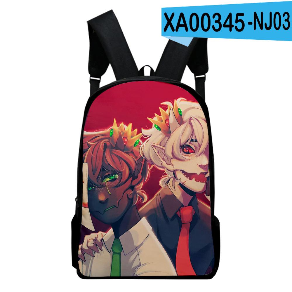 Classic Popular Funny Ranboo Notebook Backpacks Pupil School Bags 3D Print Oxford Waterproof Boys/Girls Laptop Backpacks