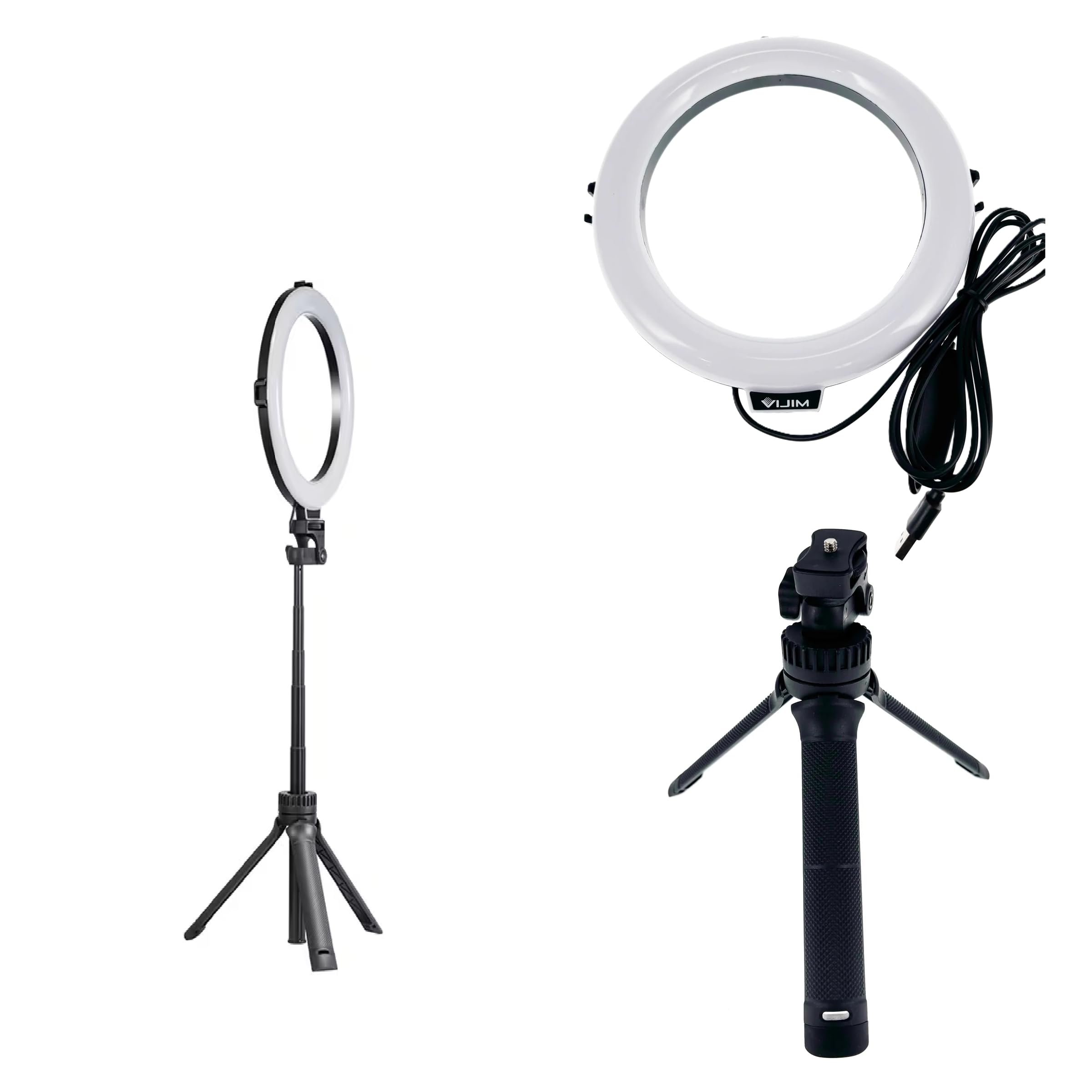 

Ulanzi 2199 VIJIM Vlog Ring Light with Tripod Kit and Smartphone Clip, 3 Color Temperatures & 10 Brightness Levels