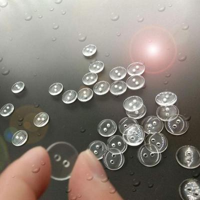 100 Pieces Transparent Resin Plastic Buttons 2 Holes Sewing Flatback Round Craft Button for Scrapbooking DIY Project Handmade