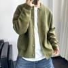 Men Solid Color Loose Korean Style Knit Cardigan Casual Sweater Outerwear