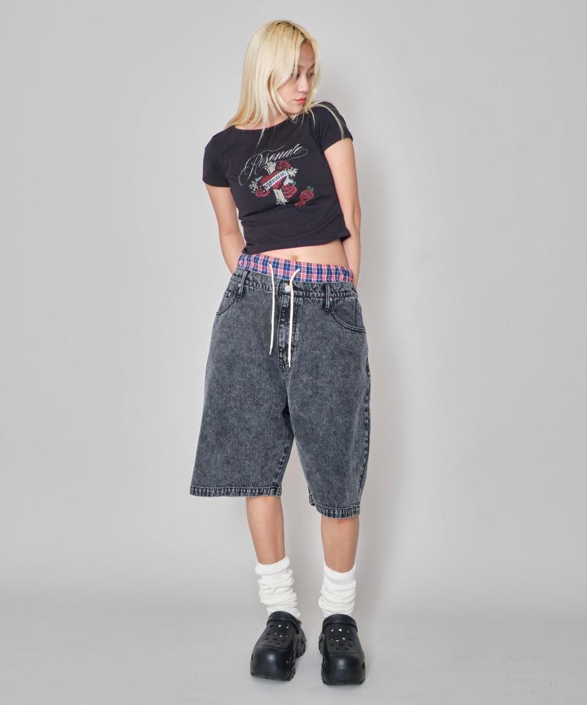 WEGO Denim Size Black Vintage Summer Gift Men's Shorts, L, Denim, Jeans, Clothes,