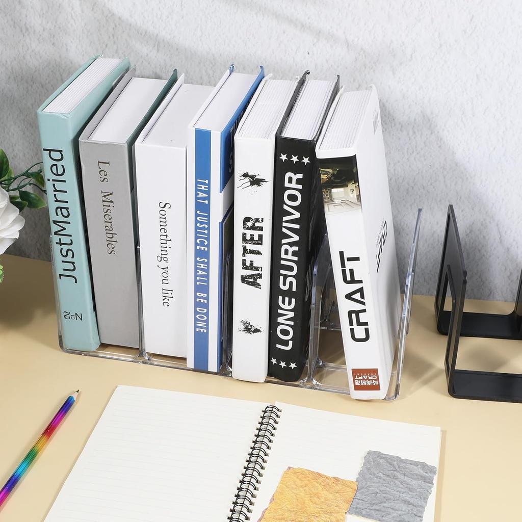 4pcs Acrylic File Organizer Acrylic File Holder Clear Files Sorter Purse Organizer Desk Files Organizers File Folder Organizers