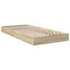 Bed Frame without Mattress Sonoma Oak Finish 75 x 190 cm Engineered Wood