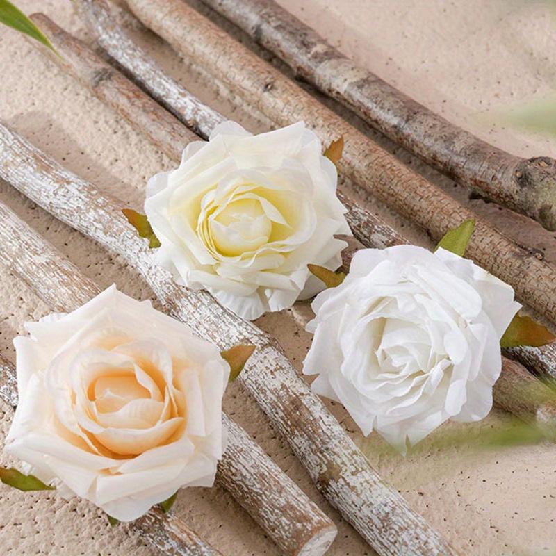 10pcs Color Rolled Edge Rose Head Simulated Flower Home Decoration DIY Wedding Bouquet Flower Arrangement Valentine's Day Party Home Table Decoration