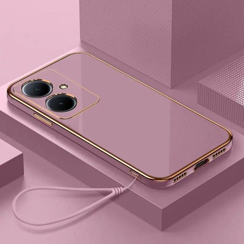 For Vivo Y27 Case Vivo Y35 + Phone Case VIVO Y78 Y78 Plus V29 Lite Cover VIVO V2249 Luxury Square Plating Shockproof Back Cover