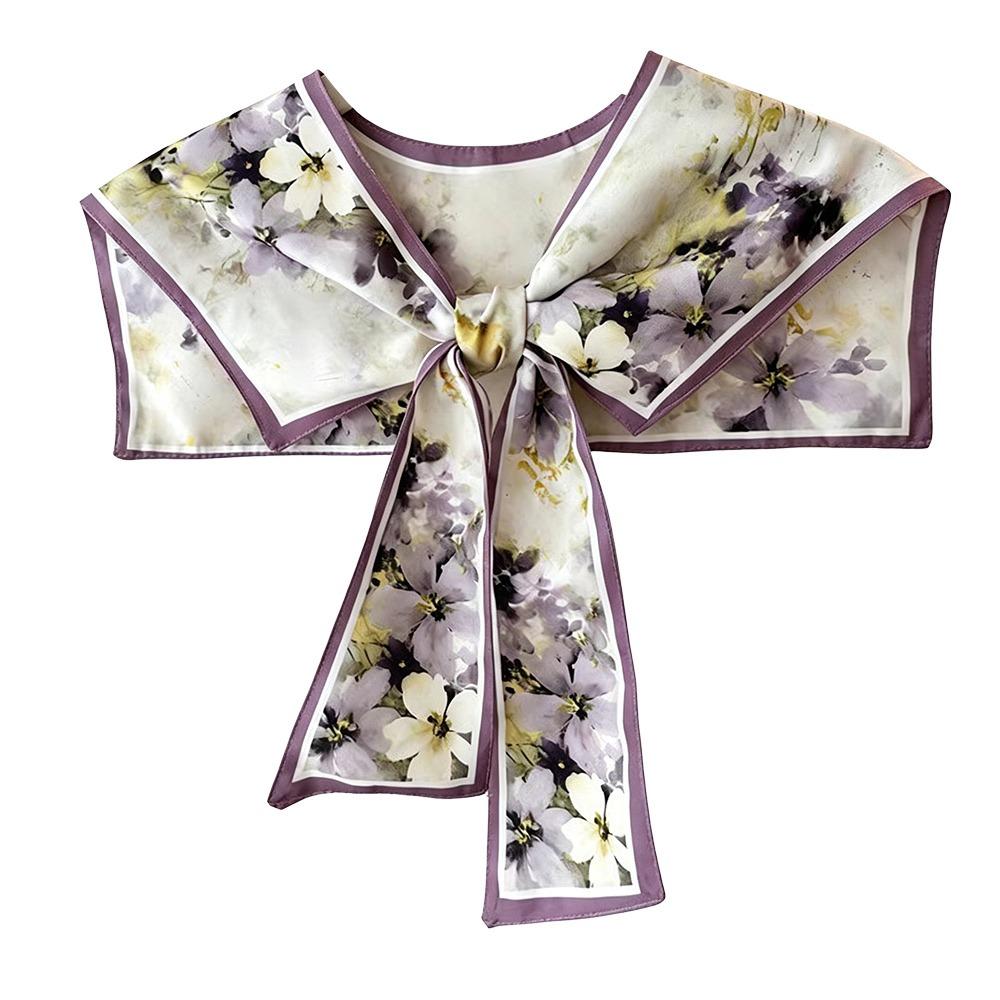 Floral Pattern Shirt Fake Collar Summer Shoulder Wraps New False Fake Collar Women