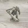 Solid White Copper Tribal Warrior Figurine Retro War Model Desktop Decor Gift for Men