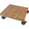 Wheeled Plant Stand - Composite Bamboo - H8 X 30 X 30 Cm