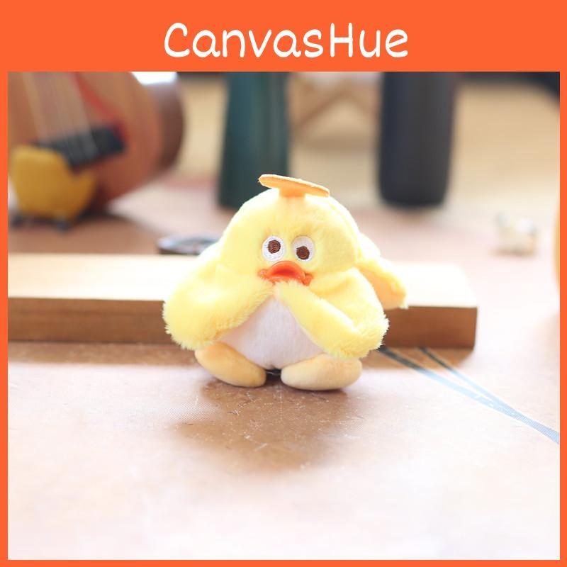Banana Duck Plush Keychain Soft Crystal Duck Doll Keyring Kids Souvenir Doll