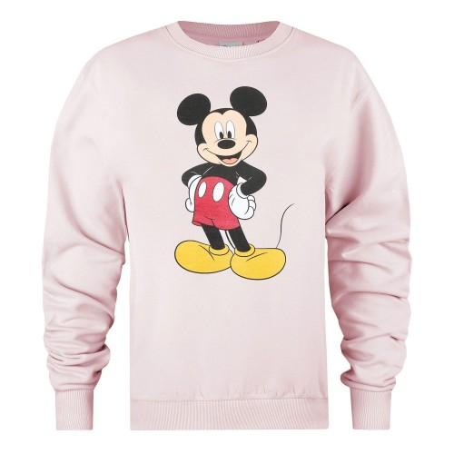 Disney Womens/Ladies Boss Man Mickey Mouse Crew Neck Sweatshirt