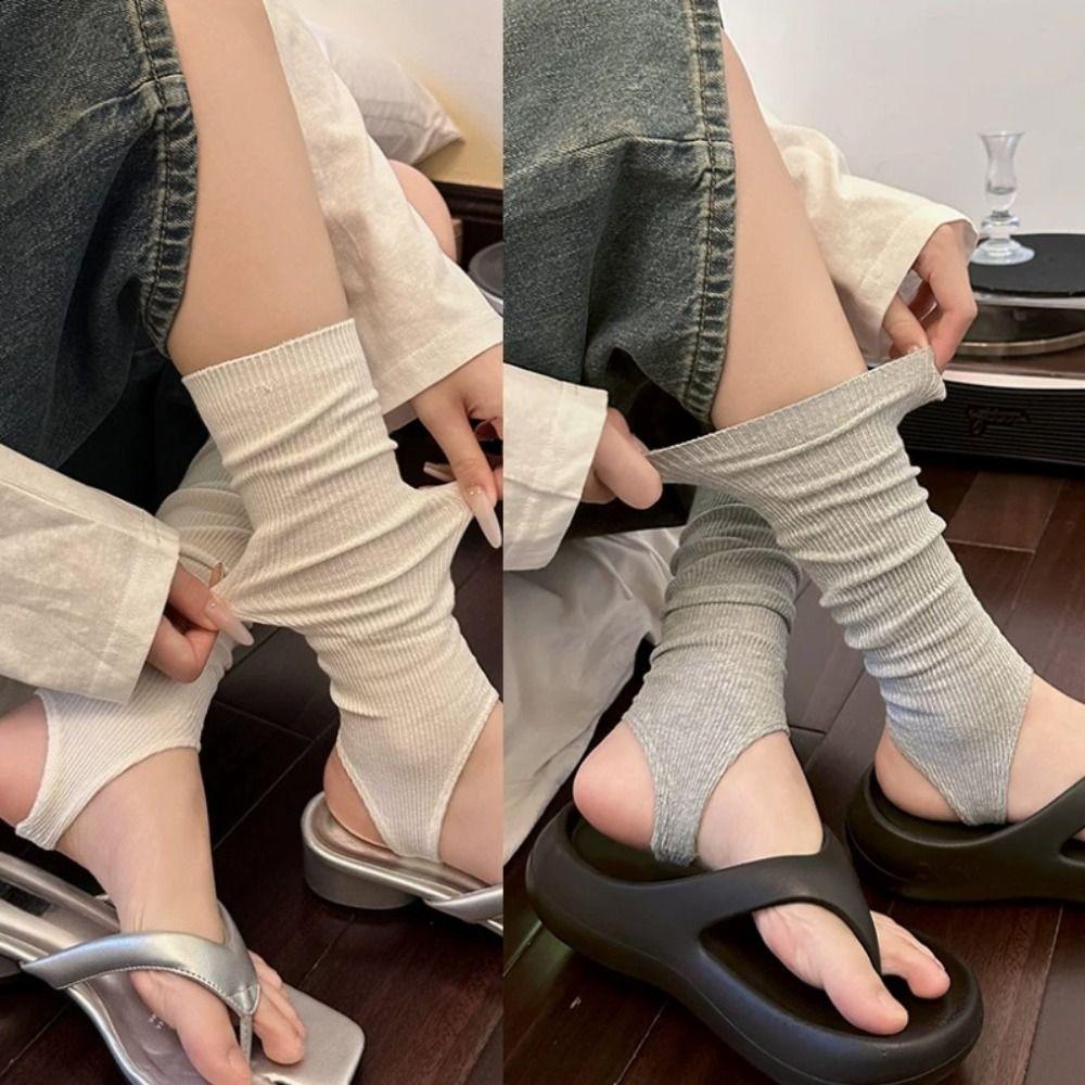 Lightweight Mid-calf Calf Socks Solid Color JK Stockings New Leg Warmer Socks  Women
