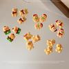 10 ks Kawaii Vánoční perníček los pryskyřičné ozdoby na nehty kreslené kreativní žlutý medvídek sněhulák dekorace na nehty DIY nehty