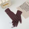 1 Pair Cozy Winter Fleece Gloves Gift Autumn Keep Warm Snow Delicate Design Minimalistic Christmas Gloves