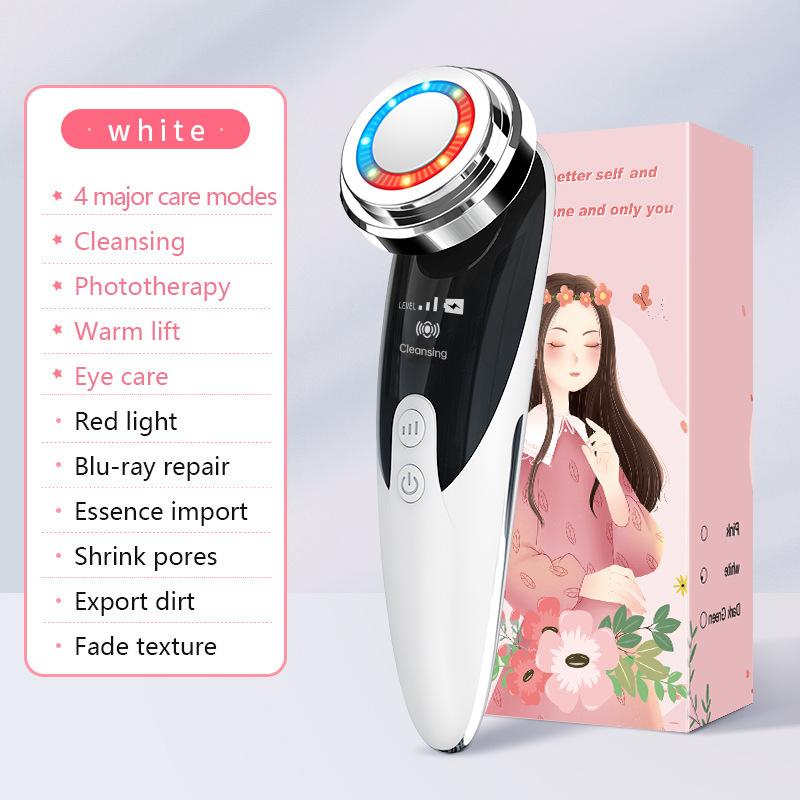 

Facial Cleansing Massager EMS Lifting Photon Skin Care Device Classic White