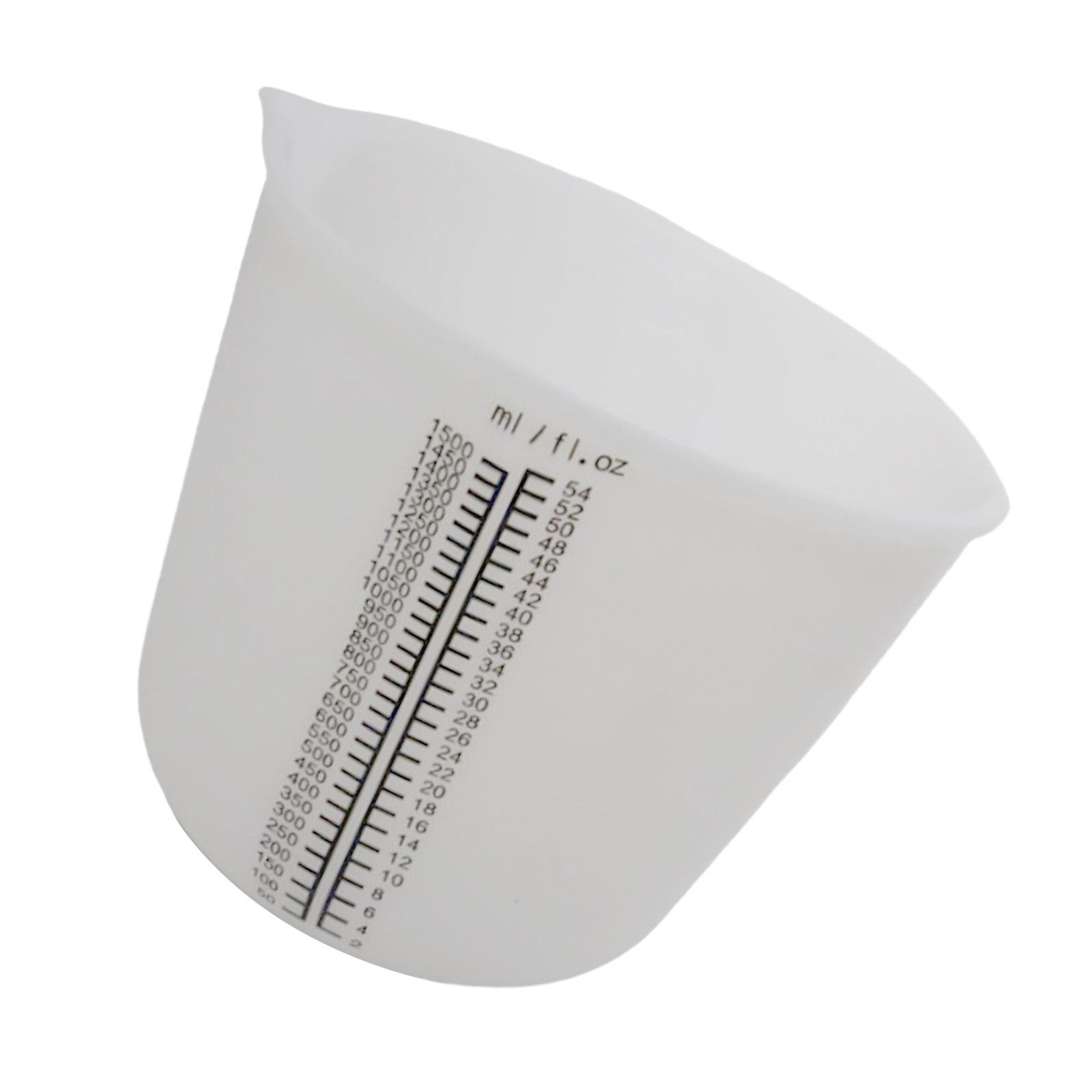 

Силиконовый мерный стакан с прозрачной шкалой, мерные стаканы для жидкости, термостойкий кухонный инструмент, кулинарный аксессуар 1500