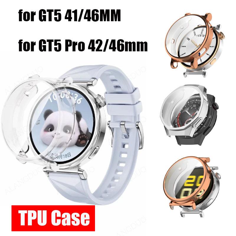 

Чехол TPU для Huawei Watch GT5 46MM 41MM GT4 46MM 41MM Гальванический мягкий чехол для Huawei Watch GT5 Pro 46/42MM Защитный чехол GT5 46MM чистый