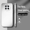 Pouzdro pro Huawei Mate60 Pro: Tekutý silikonový galvanicky pokovený stříbrný plný kryt
