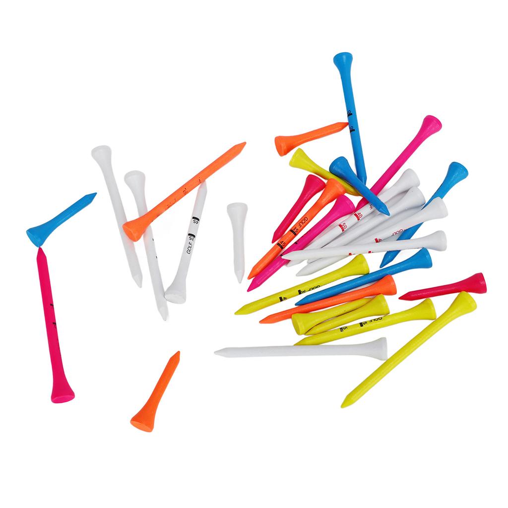 Golf Tee Set Maple Clear Scale Stable Multiple Size Easy Adjustment Robust Wooden Golf Tee Replacement