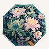1pc Floral Garden Automatic Open/close Folding Compact Umbrella, 8-Rib Sturdy Canopy, Lightweight Portable, Everyday Use, Gift, Outdoor Umbrella, Trav