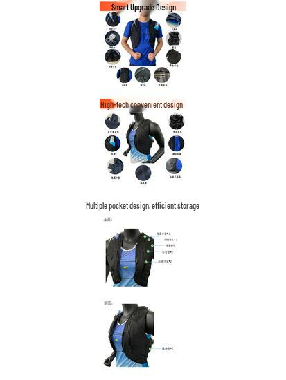 Mountain Hiking & Cycling Hydration Pack - Breathable Outdoor Sports Backpack Running Vest