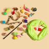 Pet Toy Set: 21-Piece Cat Tunnel, Sisal Mouse, Rainbow Ball, Crinkle Paper, Cat Teaser Stick Combo
