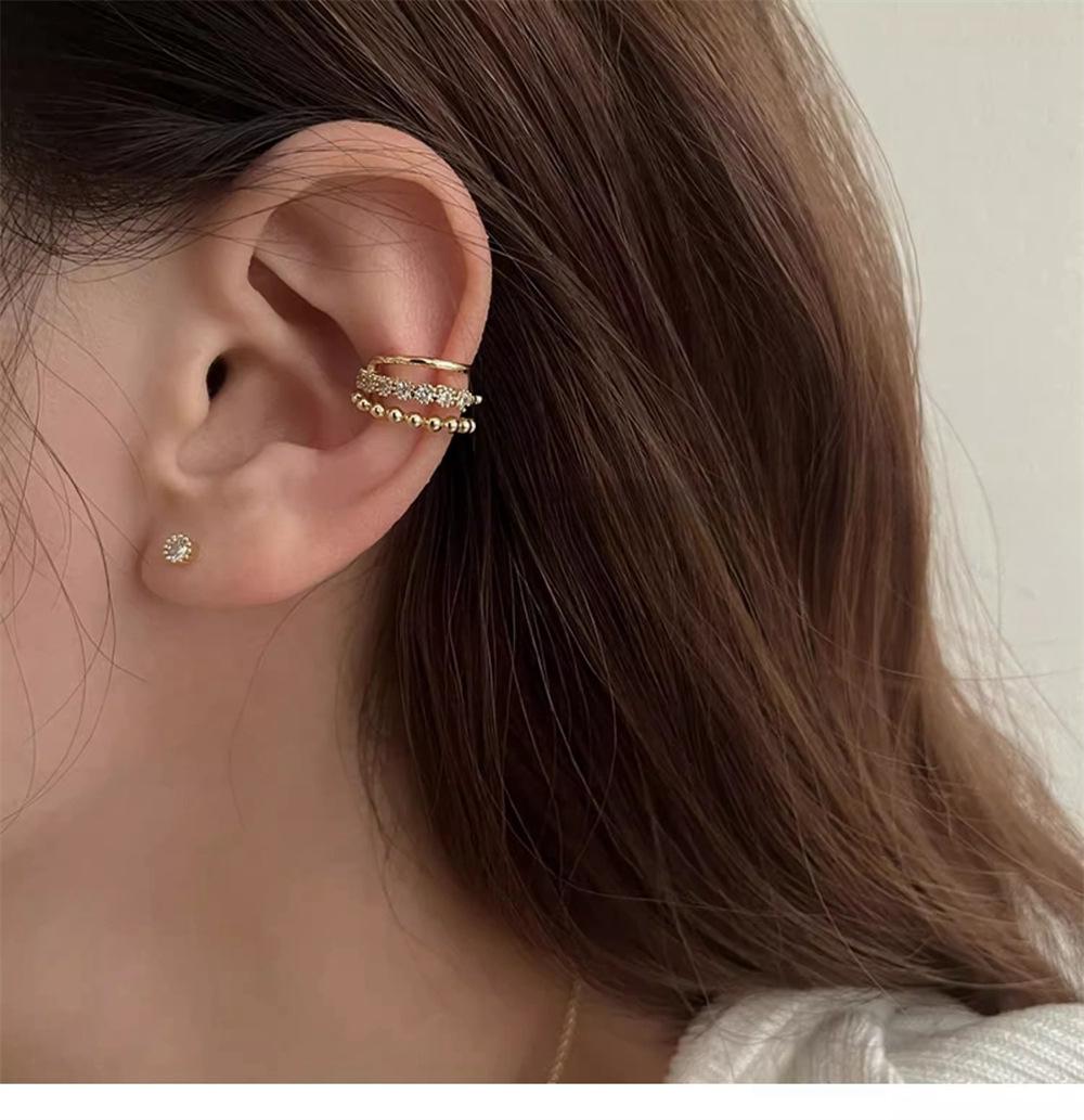 S серьги-клипсы простые матовые дугообразные клипсы на хрящ уха женские без проколов ушей серьги тренд