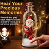 Decorative Glass Ornaments Recordable Message Christmas Bottle Ornament, Voice Recording Keepsake, Mini Snowy Memory Gifts Tree In Bottle, Winter