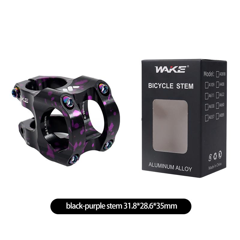 Wake Mtb Power Stem Road Bike Mountain Bicycle Bridge Short Power 31.8mm 35mm Road Handlebar Table Adjustable Stem Riser Cycling