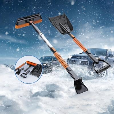 Multifunctional Car Snow Shovel, Windshield Deicing Shovel Snow Brush, Telescopic Snow Shovel Brush, Winter Snow Cleaning Tools
