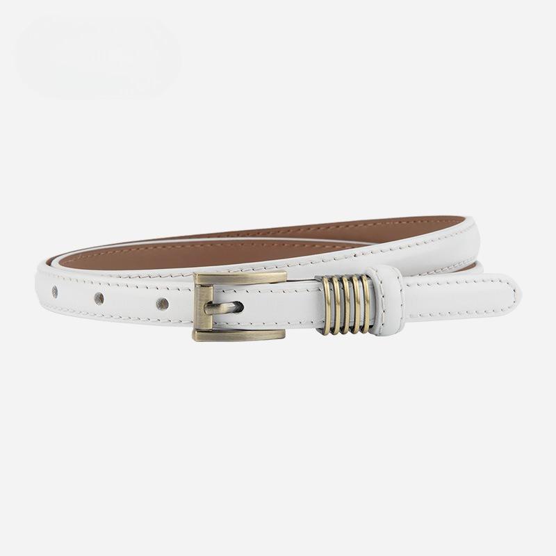 New Trendy Simple Retro Women's Genuine Leather Belt Decorative Jeans Belt Dress Accessories Belt Women