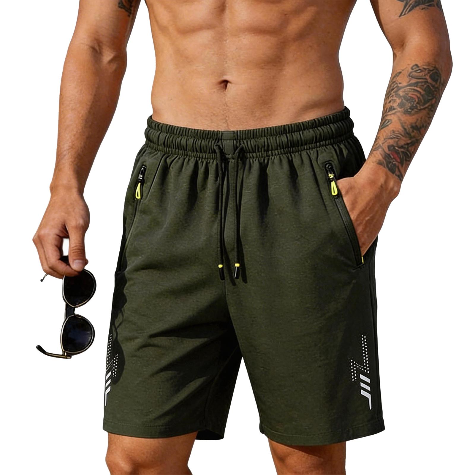 

Couple s Sunscreen Shorts Running Sports Loose Beach Pants L армия зеленый