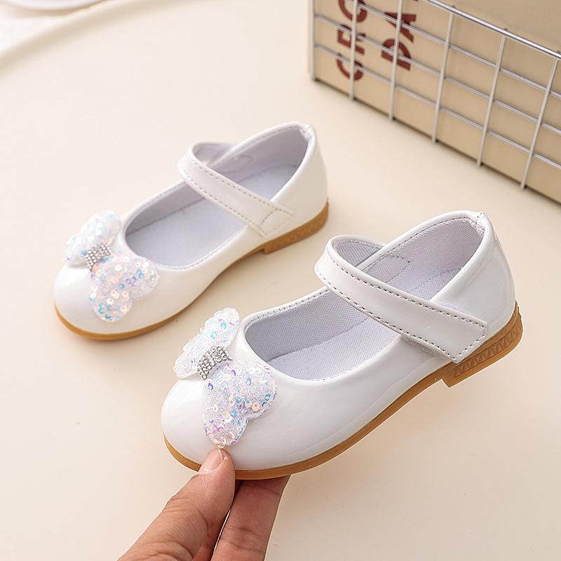Girls Bow-Tie Princess Shoes: Spring/Fall Children s Fashionable Leather Shoes 21