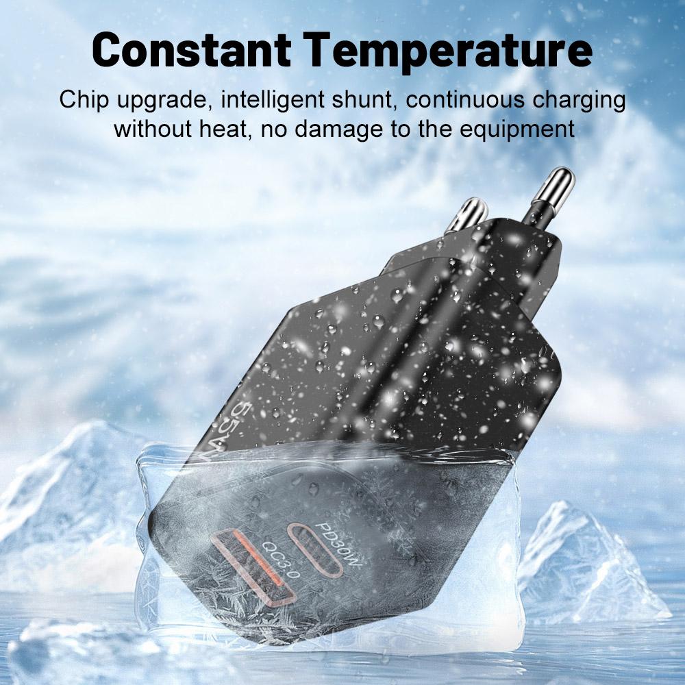 Total 55W USB C PD 30W Fast Charger for iPhone 15 14 13 Samsung  Mate60 Nova Xiaomi OPPO POCO Quick Charging Power Adapter