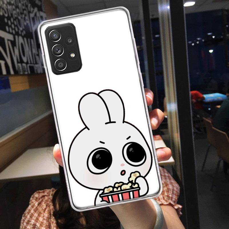 Cute Cartoon K-Kkamang Phone Case for Samsung A54 A57 A37 A17 A14 A15 A12 A24 A34 A55 A35 A25 A52S A07 A05S A04S A22 A32 A72 Gal