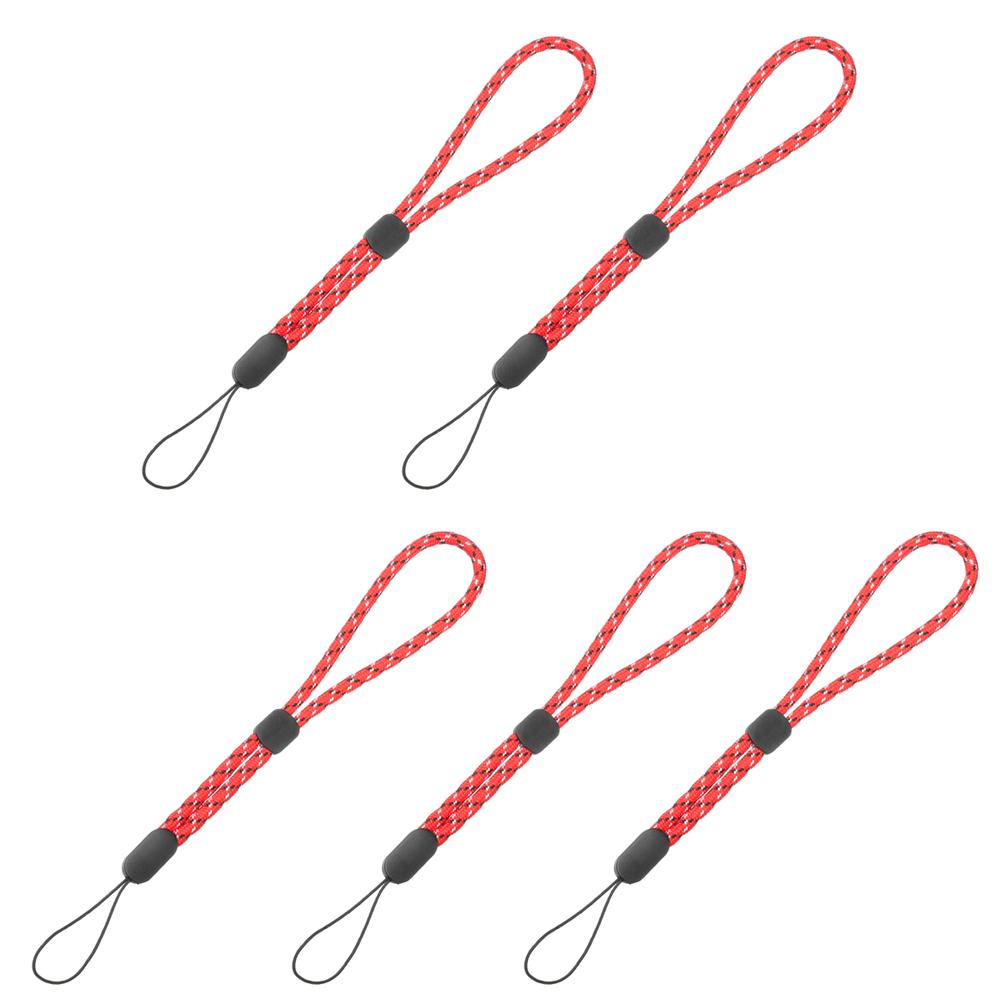 5pcs Adjustable Key Lanyard Short Braid Bottle Lanyard Necklace Wrist Strap U Disk Lanyard Phone Lanyard
