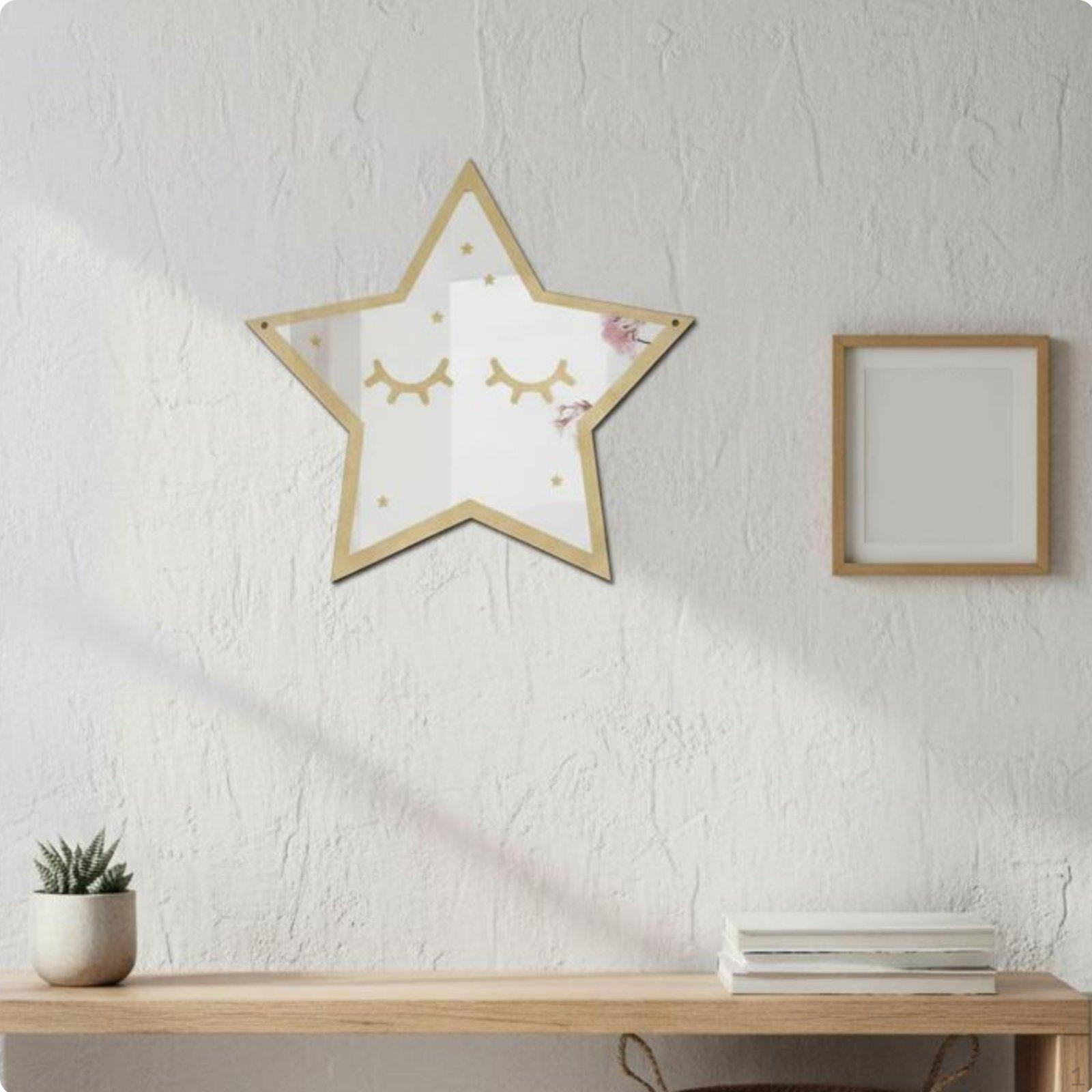 Nordic Style Hanging Mirror Shatterproof Acrylic Lightweight House Decoration for Kids,