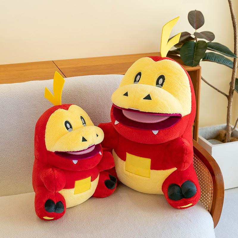 Neues Feuerkrokodil Plüschtier Puppe groß Greifautomat Puppe großes Lederpanzer Wurfkissen