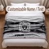 Las Vegas Raiders Bedruckte Flanelldecke Individueller Name Text Weiche Warme Decke für Schlafzimmer Feiertagsgeschenk