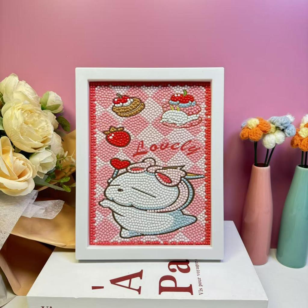 Children'S Diamond Painting Framed Handmade Diy Material Bag Sanrio Diamond Paste Painting Concentration Toy