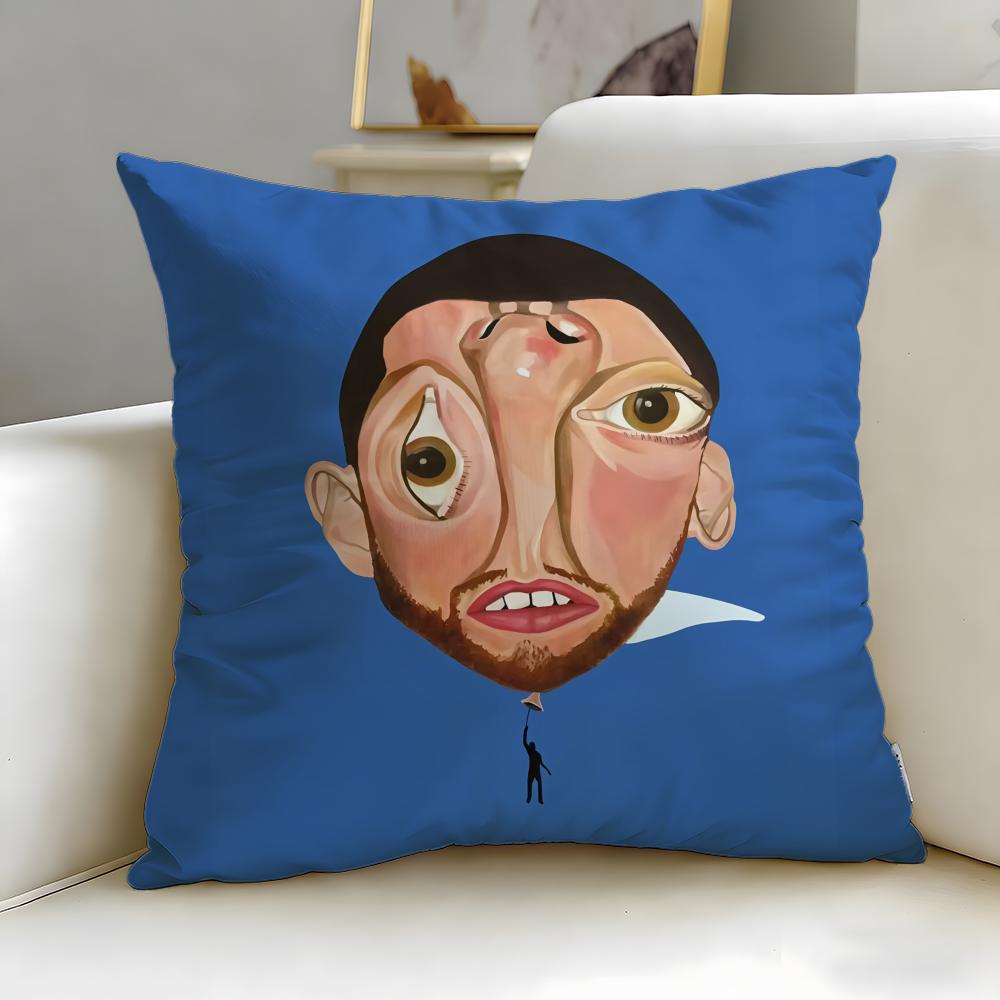 popular singer Mac Miller Cushion Cover Soft & Easy-Wash Pillow Case – Versatile for Couch, Bed, Travel and Office