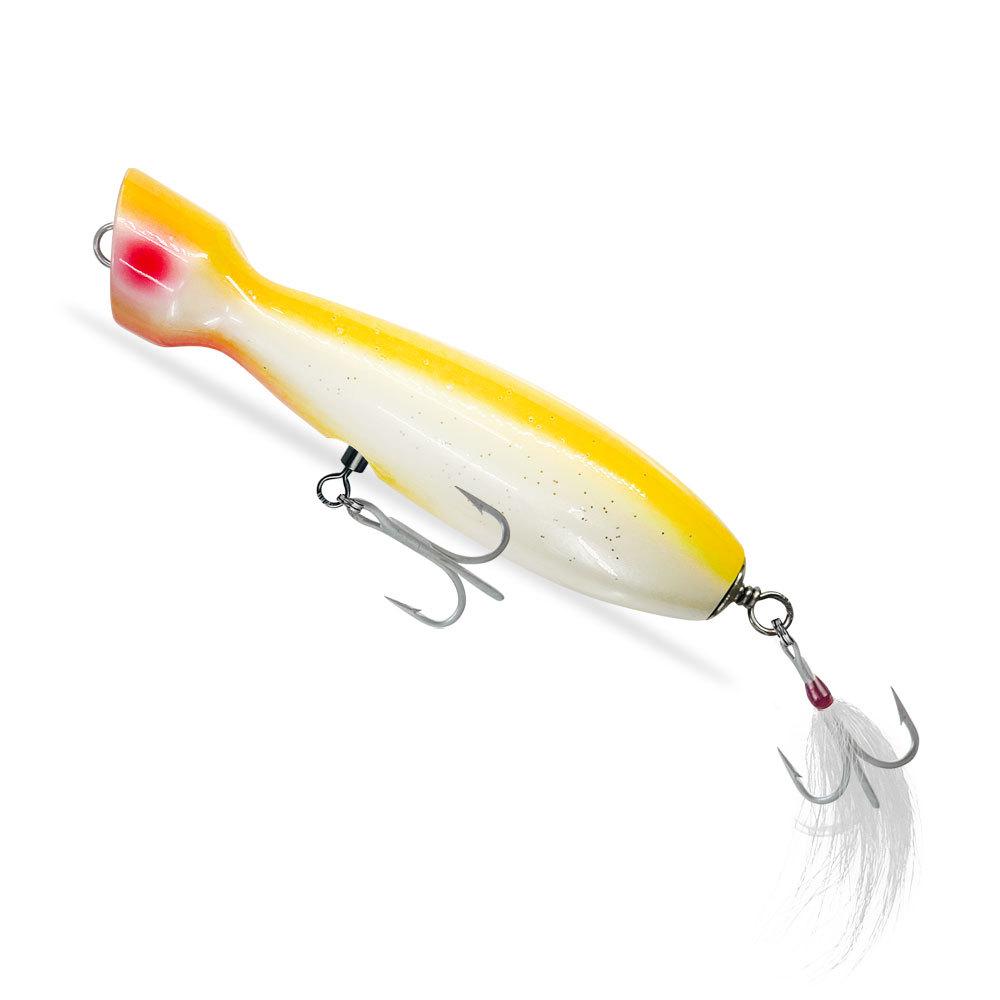 Seasky 5.5" Wooden Popper Fishing Lure for Tuna & Sea Bass