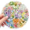 50pcs Waterproof Transparent Decorative Stickers for Bouquets, Storage Boxes, Phone Cases, and Water Cups