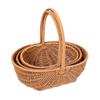 Handmade Rattan-Style Woven Flower Basket for DIY Arrangements and Party Favors
