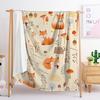 Blanket Flannel Blanket Thanksgiving Pumpkin Fox 2D Digital Printing Blanket Blanket