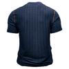 Sommer neues Herren Muskelmänner Henry Shirt Mode Herren Sport Fitness atmungsaktiv kurzärmeliges T-Shirt Tops