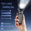 Portable USB Rechargeable Handheld Turbo Fan - Ice Cooling, 199 Speeds, Low Noise
