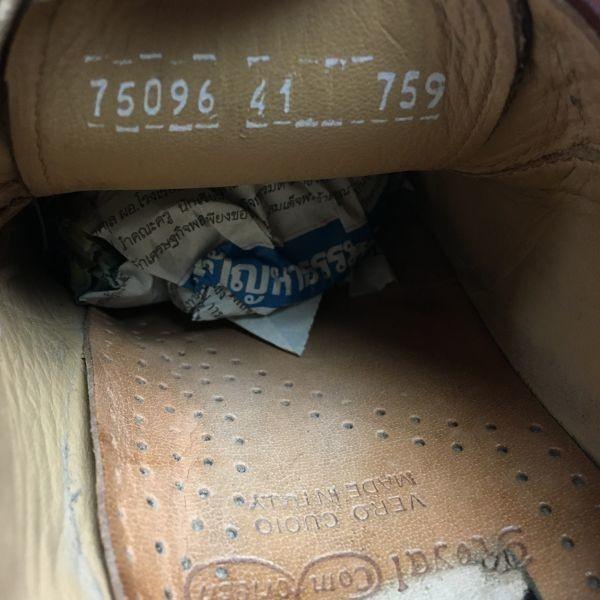 Vintage 80s-90s ANTICA CUOIERIA Made In Italy Handmade Plain Toe Shoes Brown Size 41 (26.0)(USED)