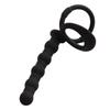 Double Hole Silicone Anal Plug & Bead Lock Ring for Men & Women